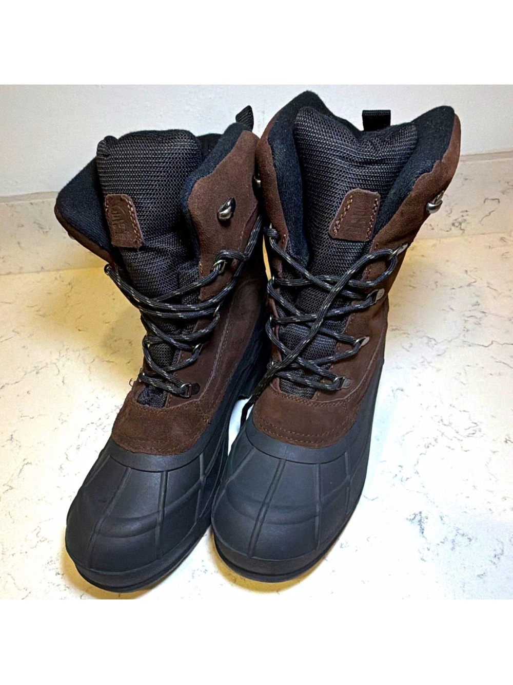 Kamik Men's Brown and Black Insulated Rain & Snow Boots